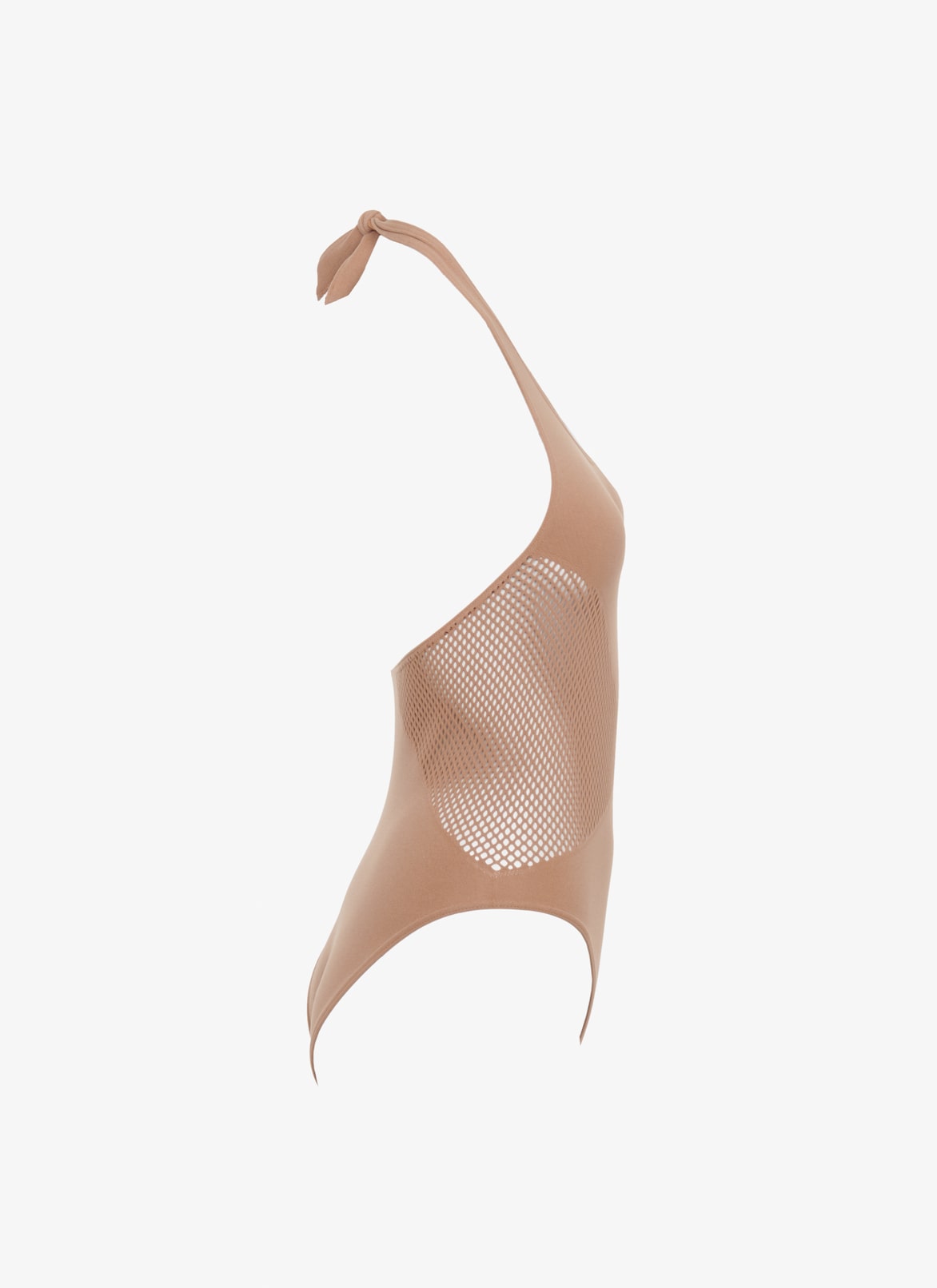 One-piece openback swimsuit ALAÏA DARK CAMEL ONE-PIECE OPENBACK SWIMSUIT